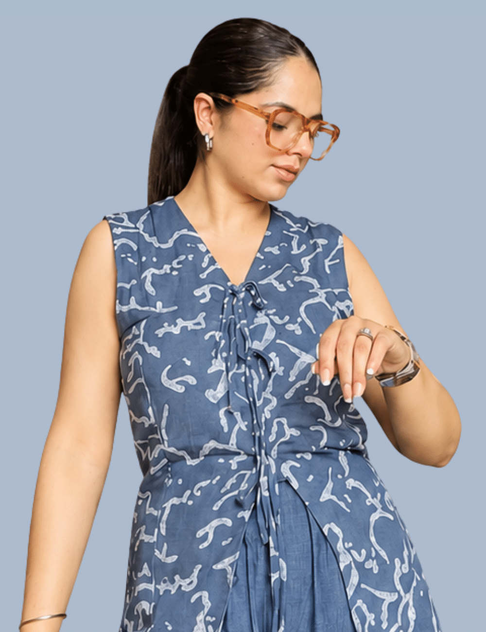 Aura Tie-up Slub Set